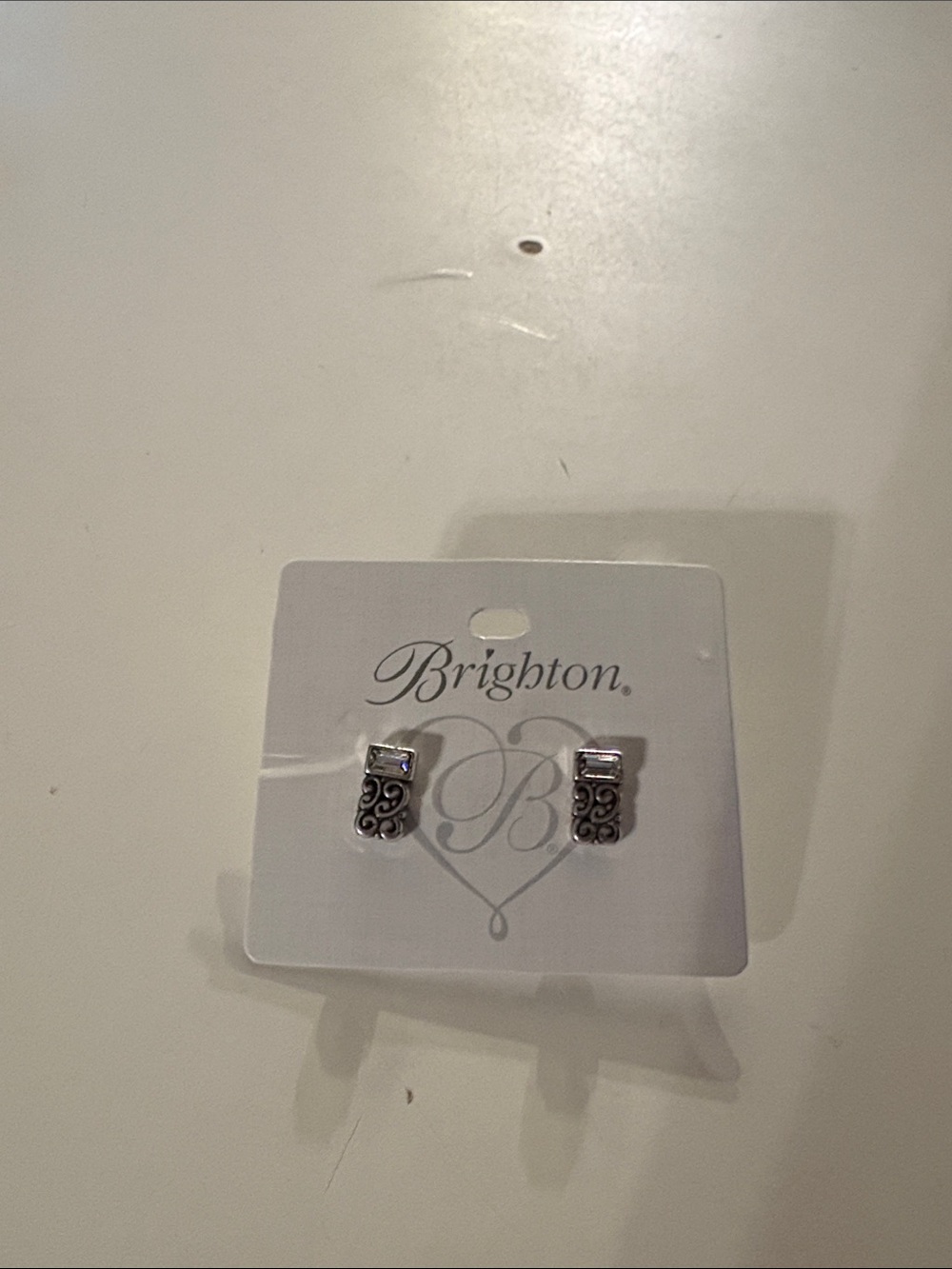 Brighton Scroll Motif Stud Earrings - Silver